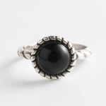 Obsidian Stainless Steel Ring