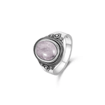 Sterling Silver Rose Quartz "Love" Ring