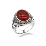 Men’s Red Jasper Silver Ring