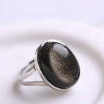 Celestial Eye Obsidian Ring (Silver)