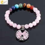 Rose Quartz 7 Chakras Bracelet