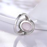 Rose Quartz (Silver) Ring