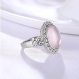 Rose Quartz (Silver) Ring