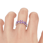 Amethyst and Silver Ring