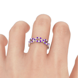 Amethyst and Silver Ring