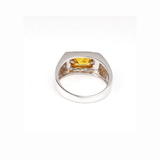 Men's Citrine Silver Ring