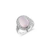 Rose Quartz (Silver) Ring