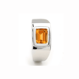 Men's Citrine Silver Ring