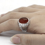 Red Jasper Silver Ring