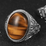 Tiger Eye Ring (Stainless Steel)