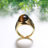 Men's Tiger Eye Ring "Yin & Yang"