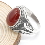 Men’s Red Jasper Silver Ring