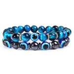 Bracelet Oeil de Tigre Bleu