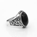 Black Onyx Ring (Silver)