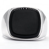 Men's Obsidian Ring (Silver)