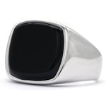 Men's Obsidian Ring (Silver)