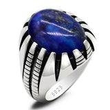 Men's Lapis Lazuli Ring "Silver"