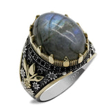 Men's Labradorite Stone Ring