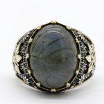 Men's Labradorite Stone Ring