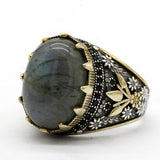 Men's Labradorite Stone Ring