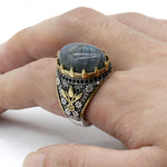 Men's Labradorite Stone Ring