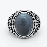 Men's Labradorite "Heart Power" Ring (Silver)