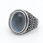 Men's Labradorite "Heart Power" Ring (Silver)