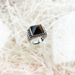 Men's Tiger Eye Ring "Protection" (Silver)